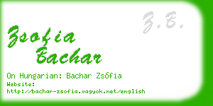 zsofia bachar business card